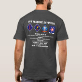 第1海兵師団の婚約のティー Tシャツ (裏面)