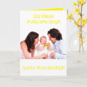 第1父の日のネクタイ…ed Togetherフォトカード カード (黄色い花)