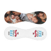 第1父モダン日ベビー写真タイポグラフィ 野球ボール (パネル)