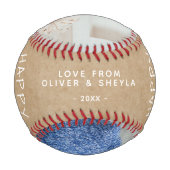 第1父素朴の日の脚本2フォトコラージュBas 野球ボール (裏面)