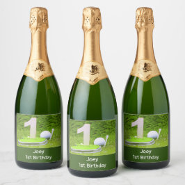 第1番のゴルフの第1誕生日 スパークリングワインラベル