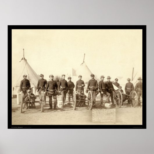 第1砲兵およびホットキスガンのバッテリE SD 1891 ポスター (正面)