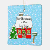 第1私達の新しい家のクリスマス セラミックオーナメント (左)
