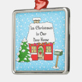 第1私達の新しい家のクリスマス メタルオーナメント (左)