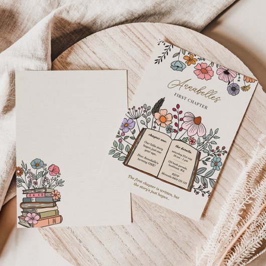 第1章ストーリーブック誕生日フローラ招待状 招待状