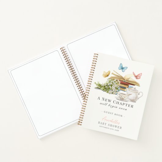 第1章ブックティーセット赤ちゃんシャワーGuest Book ノートブック (内部)