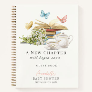 第1章ブックティーセット赤ちゃんシャワーGuest Book ノートブック