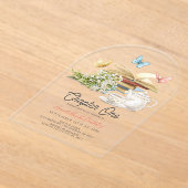 第1章蝶の物語の本の第1の誕生日 アクリル招待状 (レイダウン)