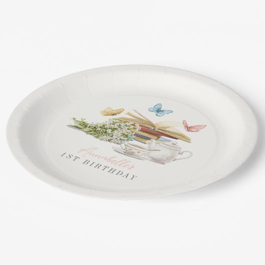 第1章蝶の物語の本の第1の誕生日 ペーパープレート (アングル)