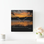 第1章1節はじめに神は造られた スクエア壁時計 (ホーム)