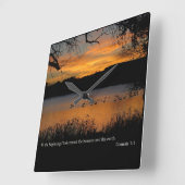 第1章1節はじめに神は造られた スクエア壁時計 (傾斜)