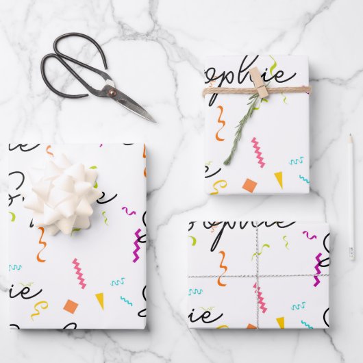 第1第2第3第5第10第30第40第50誕生日 ラッピングペーパーシート (正面)