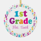 第1等級のパーソナライズな学校教師のオーナメント セラミックオーナメント (正面)