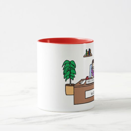 第1等級の先生のマグ-名前をカスタムする マグカップ (中央)