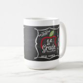 第1等級|のパーソナライズな先生のコーヒー・マグをチョークで書いて下さい コーヒーマグカップ (正面右)