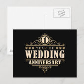 第1結婚記念日 ポストカード (正面/裏面)