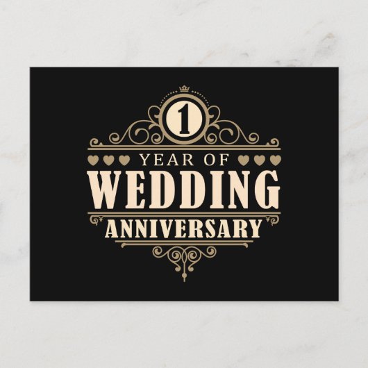 第1結婚記念日 ポストカード (正面)