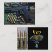 第1緑色のベレー帽の特殊部隊はトレーディングカードを分けます 名刺 (正面/裏面)