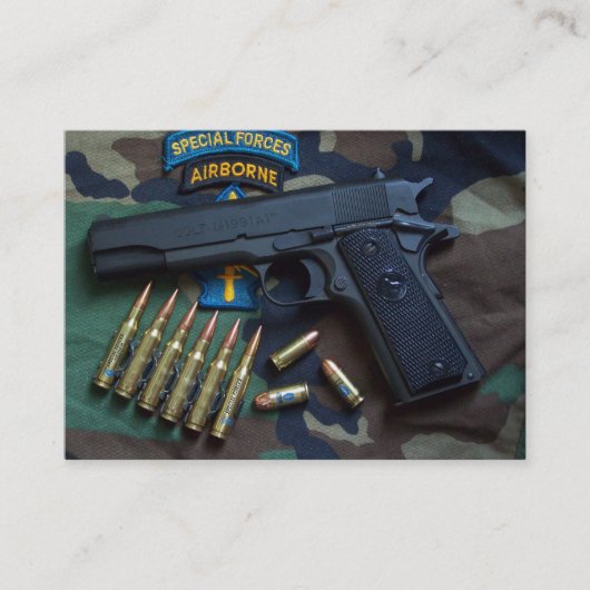 第1緑色のベレー帽の特殊部隊はトレーディングカードを分けます 名刺 (正面)