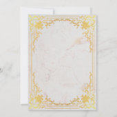 第1聖体フェイク金ゴールドヴィンテージエレガント大理石 招待状 (裏面)