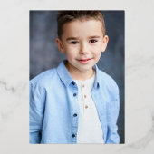 第1聖体写真十字海軍ブルーシルバー 箔招待状 (裏面)