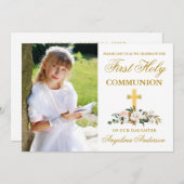 第1聖体拝領写真マグノリアフローラ 招待状 (正面/裏面)