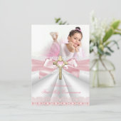 第1聖体拝領1位金ゴールドクロスガールズピンク4 招待状 (スタンド正面)