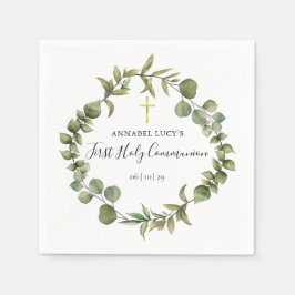 第1聖域の森モダン地の緑 スタンダードカクテルナプキン