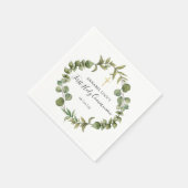 第1聖域の森モダン地の緑 スタンダードカクテルナプキン (角)