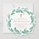 第1聖素朴聖体写真招待状 案内状 (正面)