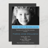 第1聖餐の招待状の男の子 招待状 (正面/裏面)