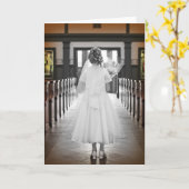 第1聖餐の挨拶状 カード (黄色い花)