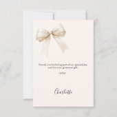 第1聖餐式の写真クリーム サンキューカード (裏面)