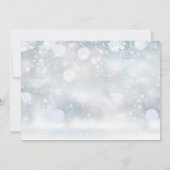 第1聖餐式の冬の雪片の写真 サンキューカード (裏面)