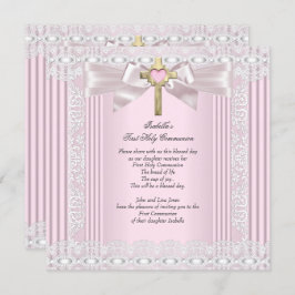 第1聖餐式の第1女子クロスカップピンクレース5 招待状