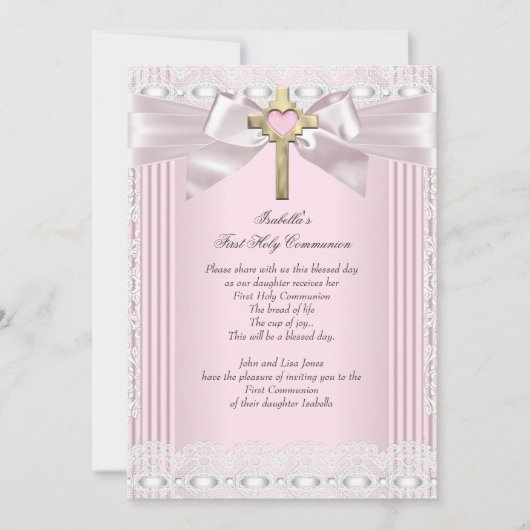 第1聖餐式の第1女子クロスカップピンクレース5 招待状 (正面)