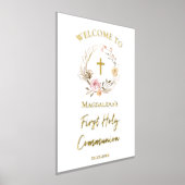 第1聖餐式ウェルカムサインフォイルプリント 箔ポスター (レイダウン)
