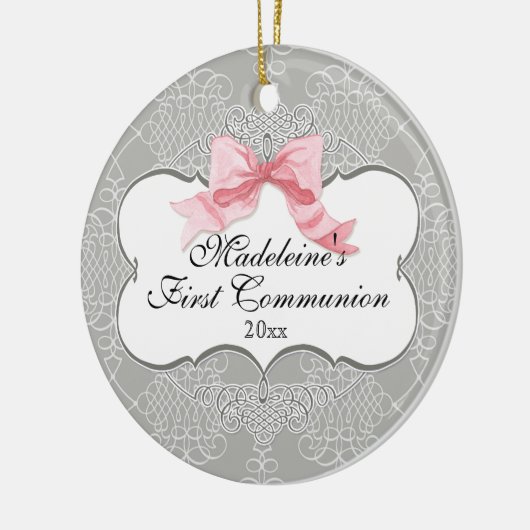 第1聖餐式オーナメントフランスの – 弓の渦巻き セラミックオーナメント (左)