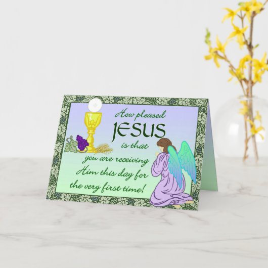 第1聖餐式カード カード (黄色い花)