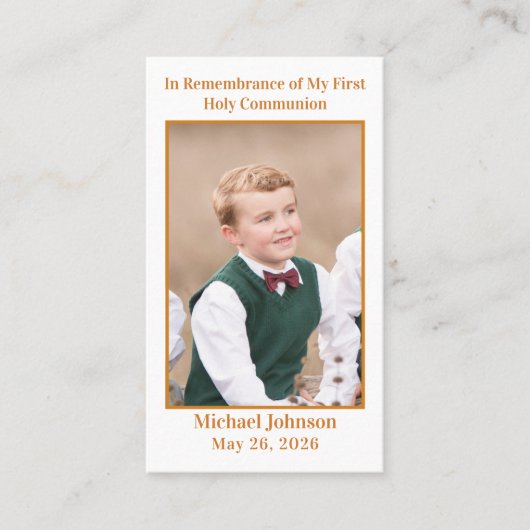 第1聖餐式カード 名刺 (正面)