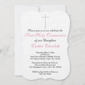 第1聖餐式クロスピンク 招待状 (正面)