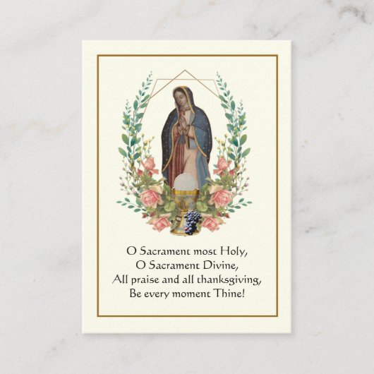 第1聖餐式グアダルーペ祈りの言葉 名刺 (正面)