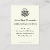 第1聖餐式グアダルーペ祈りの言葉 名刺 (裏面)