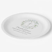 第1聖餐式シルバーが緑を横断 ペーパープレート (アングル)