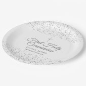 第1聖餐式シルバーモダンスターダスト ペーパープレート (アングル)