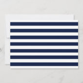 第1聖餐式ネイビーブルー金ゴールドクロスストライプの 招待状 (裏面)