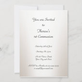 第1聖餐式パーティの招待状 招待状 (裏面)