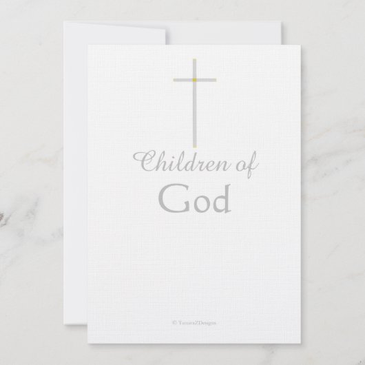 第1聖餐式ピンクブルートリプレット招待状 招待状 (裏面)