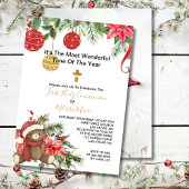 第1聖餐式フォトクリスマスウィンタークリスマス 招待状