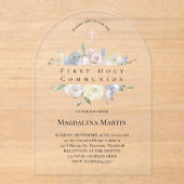 第1聖餐式フローラ枠 アクリル招待状 (正面)